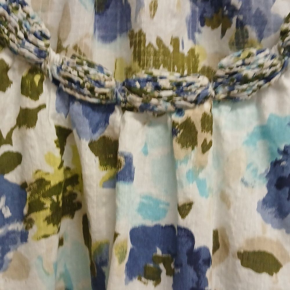 KIM ROGERS Floral Print Layered Women's Top Size XL Blue/White - Picture 3 of 6